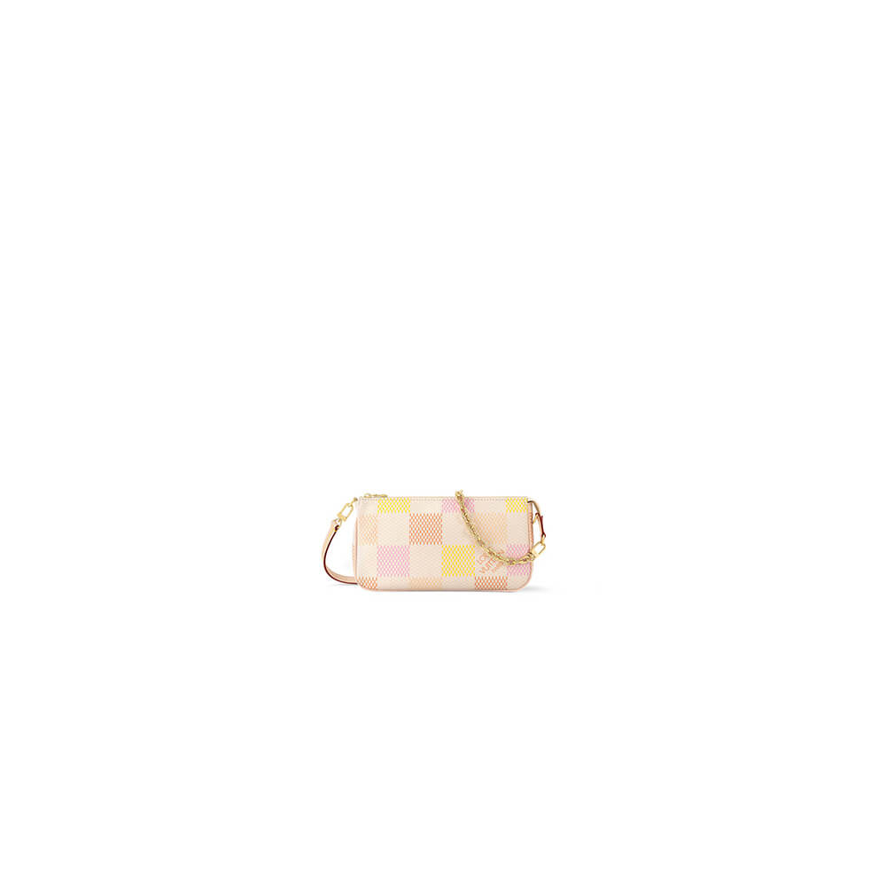 Peach Pink LV Pochette Accessoires