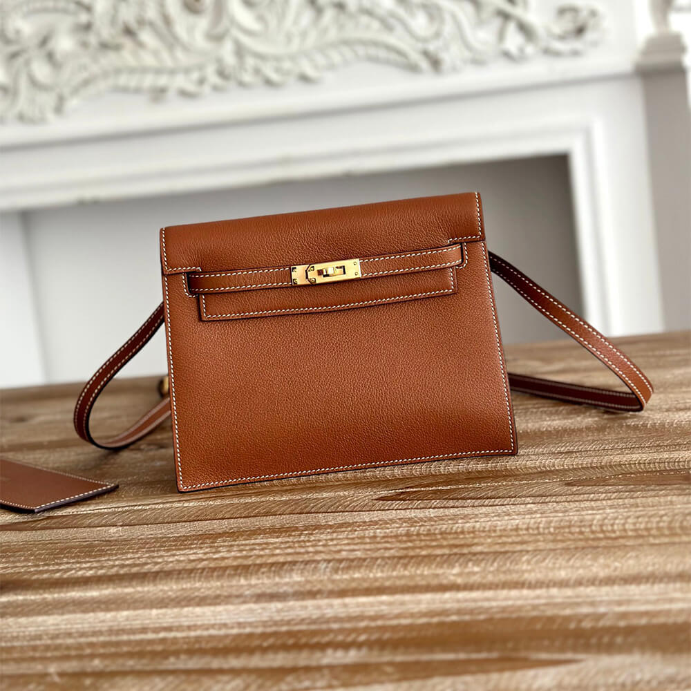 Gold Brown Hermes Kelly Danse - Image 2