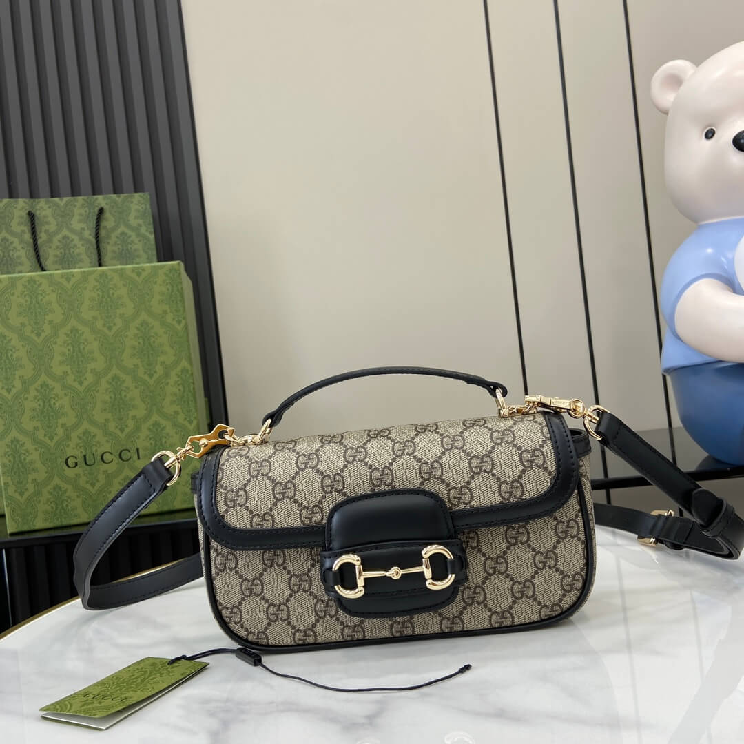 Beige Gucci Horsebit 1955 Soft small top handle bag - Image 2