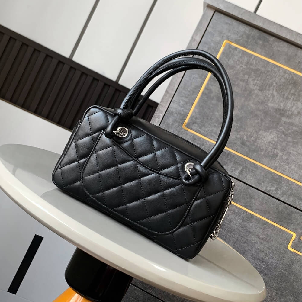 Black Chanel Mini Cambon Line Tote (high-end grade) - Image 4
