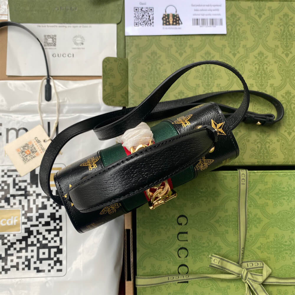 GG Sylvie Bee Star mini leather bag - Image 4