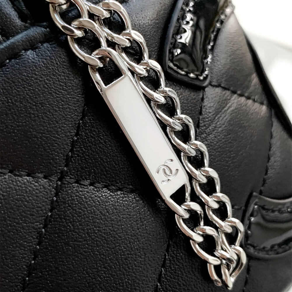 Black Chanel Mini Cambon Line Tote (high-end grade) - Image 6
